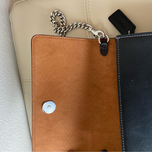 COACH Flap Clutch Crossbody CP034 SV/BK (Black) Bag - Picture 5 of 8